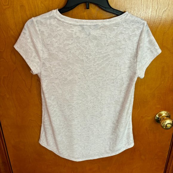 Simply Vera Vera Wang Women’s White Floral Short Sleeve Top PXS - Picture 8 of 13